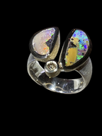 Zwei Wüsten Opale als Designring