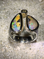 Zwei Wüsten Opale als Designring