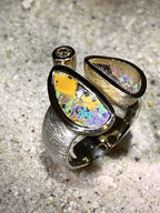 Zwei Wüsten Opale als Designring