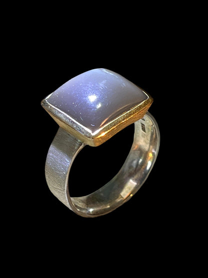 Natürlicher Mondstein Herrenring Unisex Ring