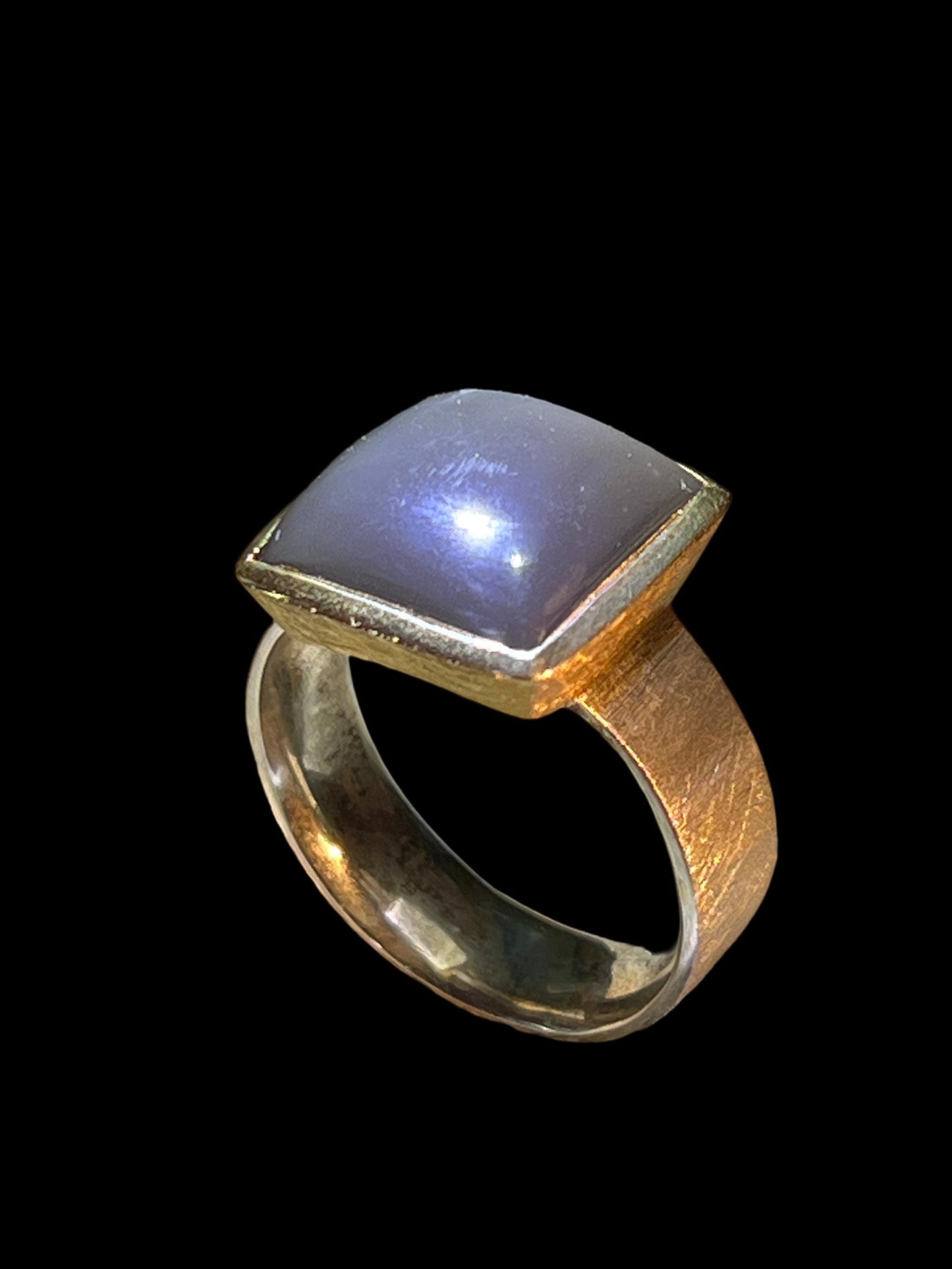 Natürlicher Mondstein Herrenring Unisex Ring
