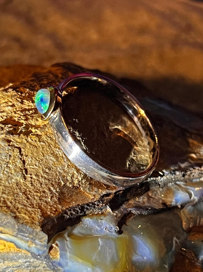 Coober Pedy Schwarz, Opal Ring