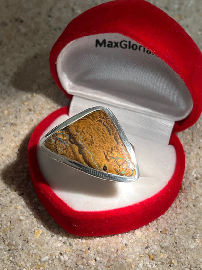 Boulder Opal  Yowah in Sterlingsilber