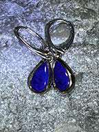 Lapis Lazuli Sterligsilber Ohrringe in 18kt Goldvermeil Fassung