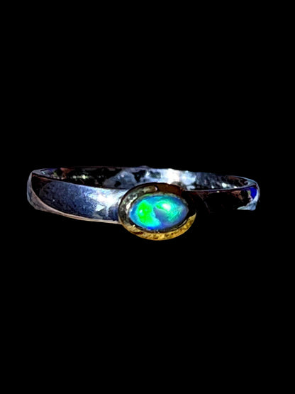 Coober Pedy Schwarz, Opal Ring