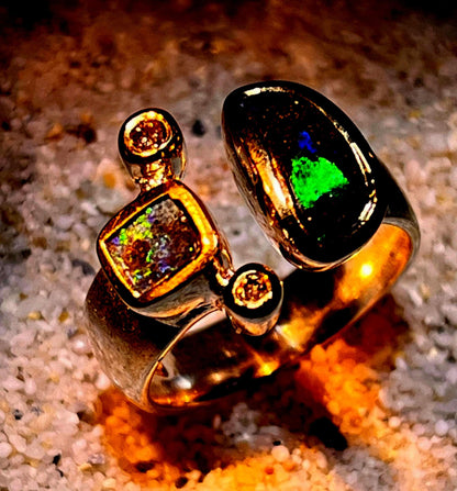 Mein Preis Opal Kombination Sterling Silber in Goldvermeil Fassung 5micron