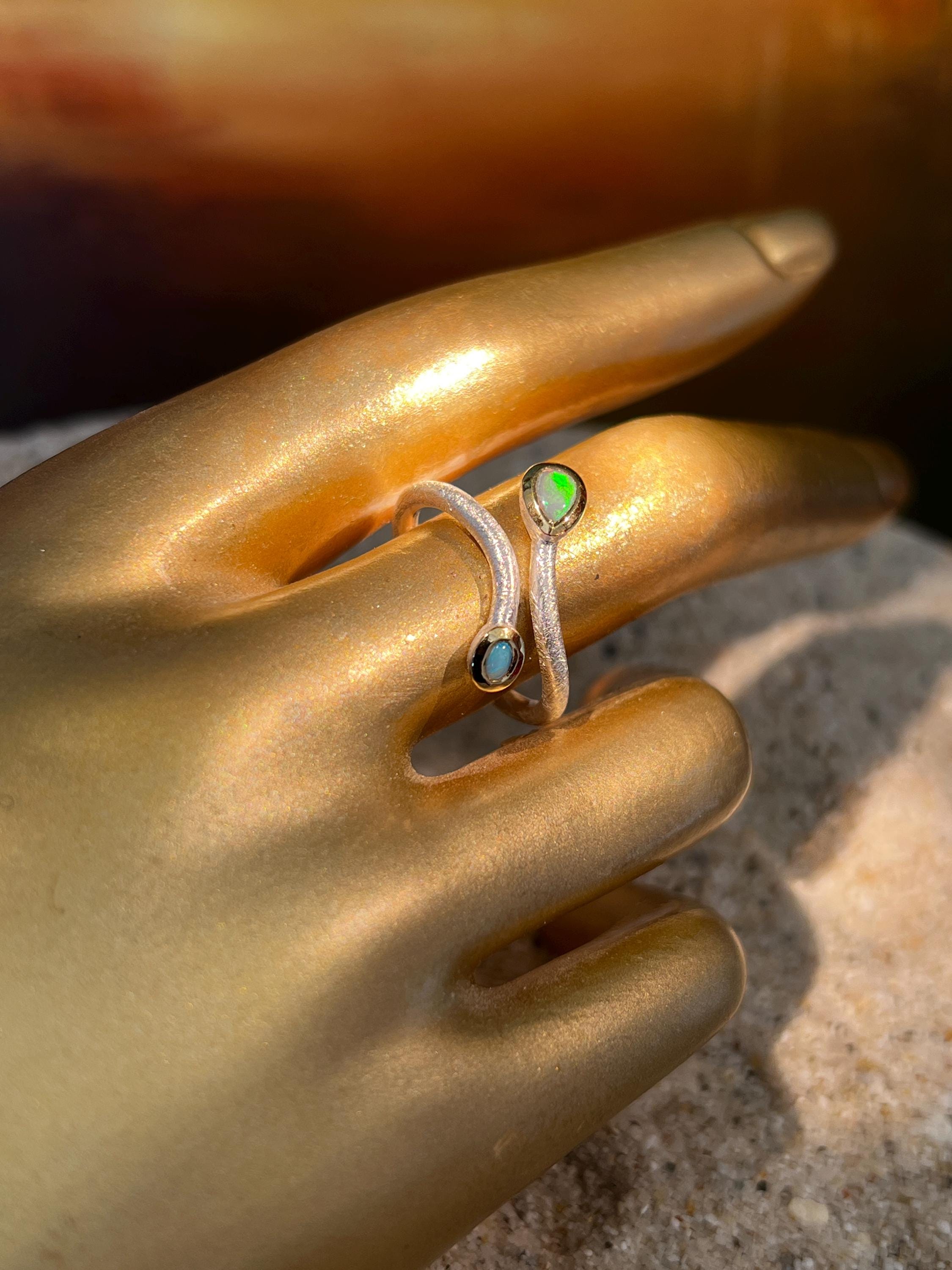 ANDAMOOKA  OPAL Tagespreis  Sterlingsilberring deutsche Qualität