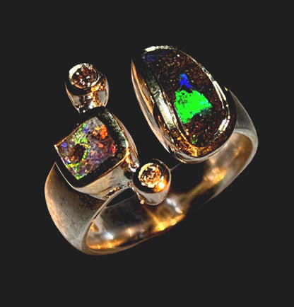 Mein Preis Opal Kombination Sterling Silber in Goldvermeil Fassung 5micron