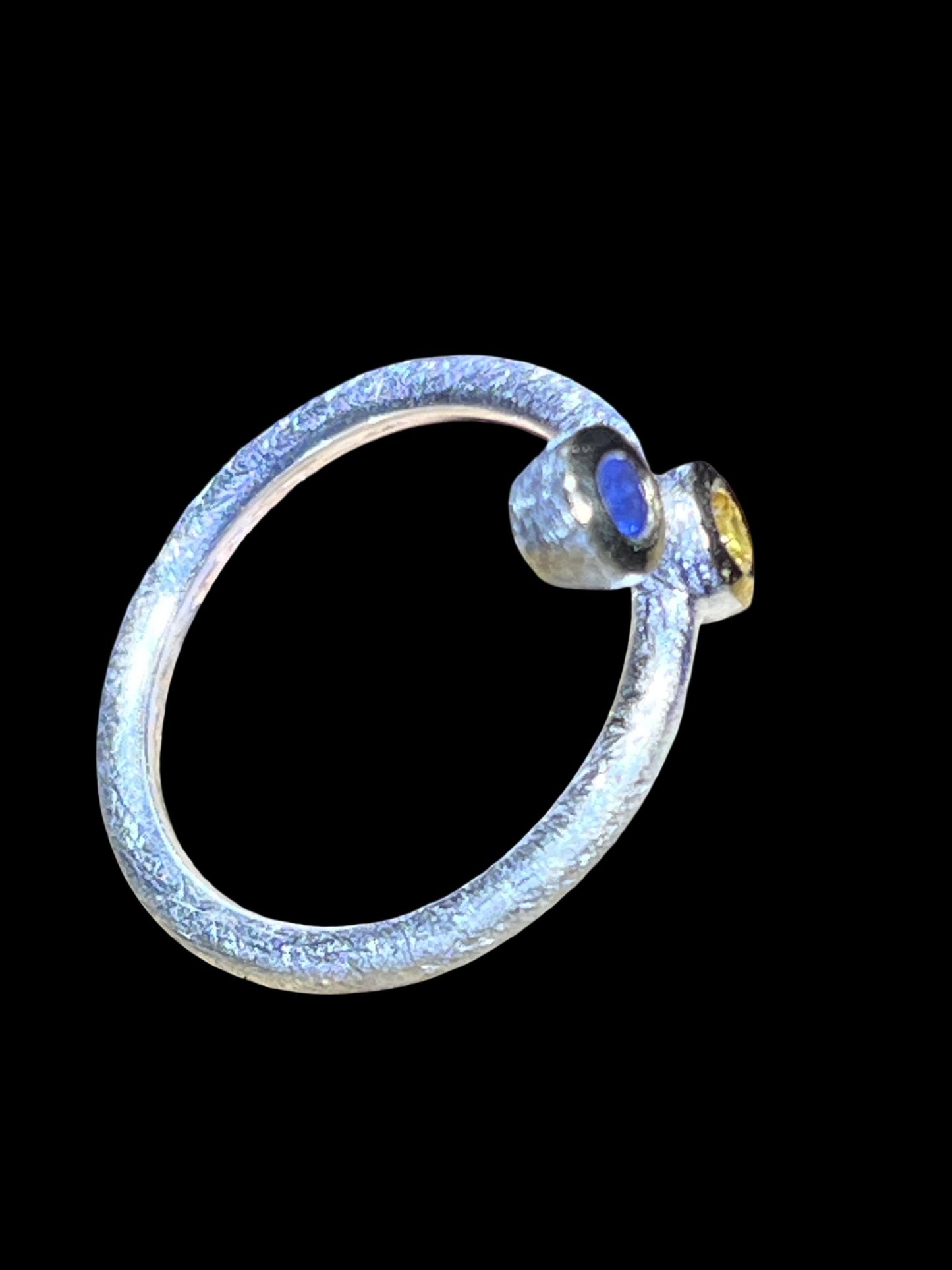 Mein Preis  Tansanit und Turmalin  Sterling Silberring Gold Vermeil 5micron deutsche Qualitätsarbeit