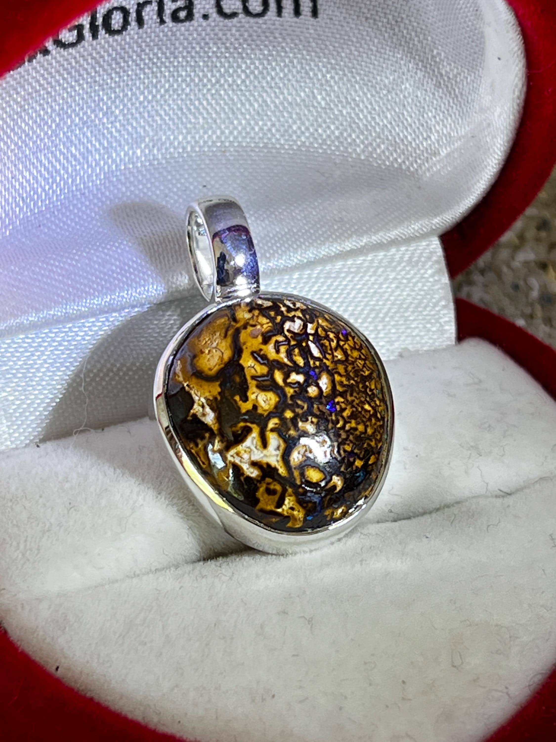 Lockpreis Queensland Opalanhänger wilde Natur in Sterlingsilber