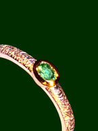 Smaragd Tagespreis Sterling Silberring Goldvermeil Fassung 5micron deutsche Qualitätsarbeit
