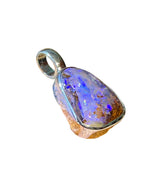 Opalviolett Kristallanhänger in Sterlingsilber