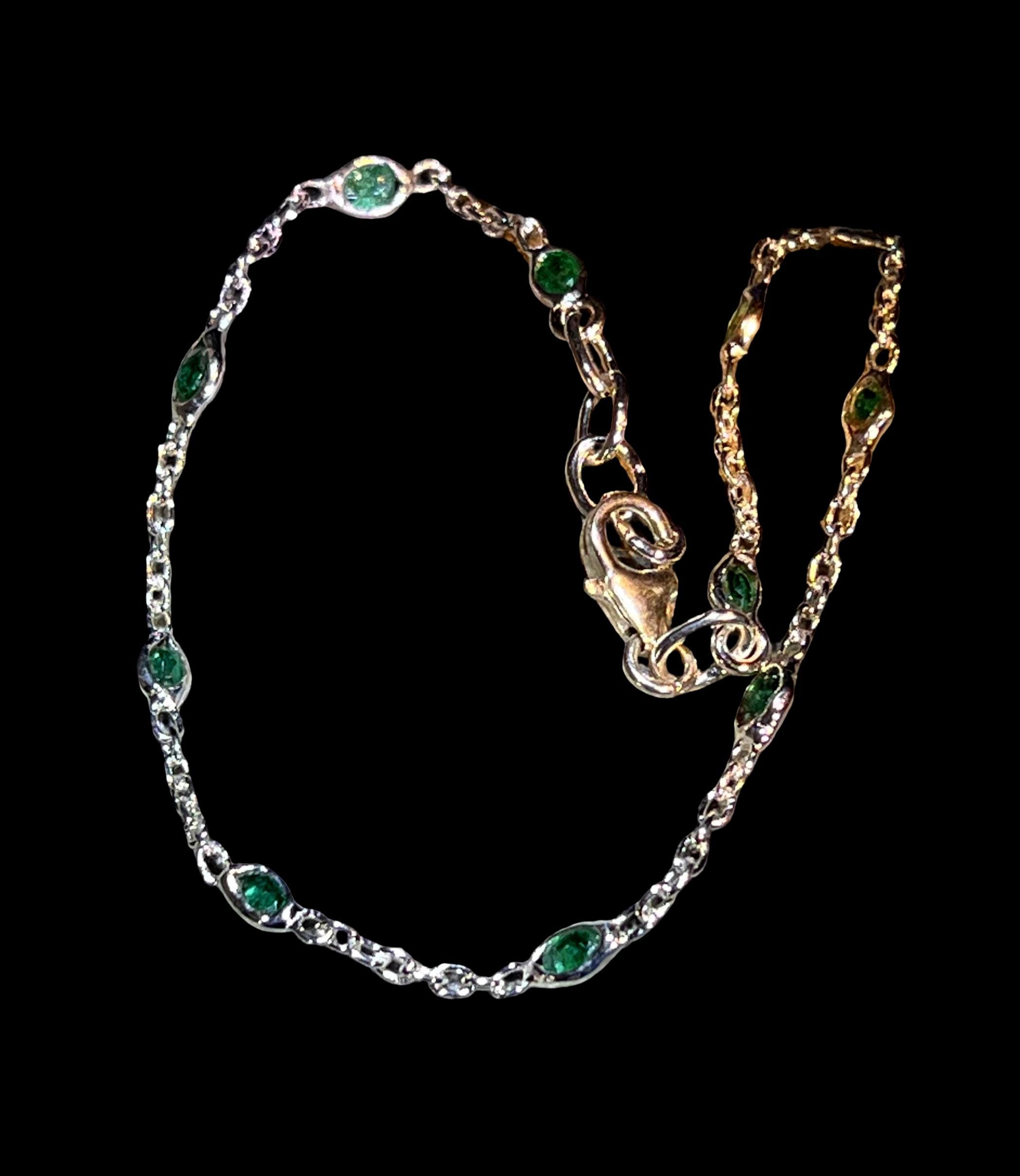 SmaragdTagespreis  Sterlingsilber Armband
