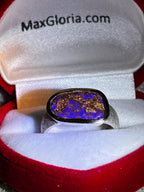Queensland OpalTagespreis  in 18kt Goldvermeil Fassung im Sterlingsilber Ring