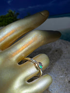 Boulderopal Tagespreis l Glücksstern Südsee Türkis in 18Kt Goldvermeil Ring in Silber deutsche Qualitätsarbeit