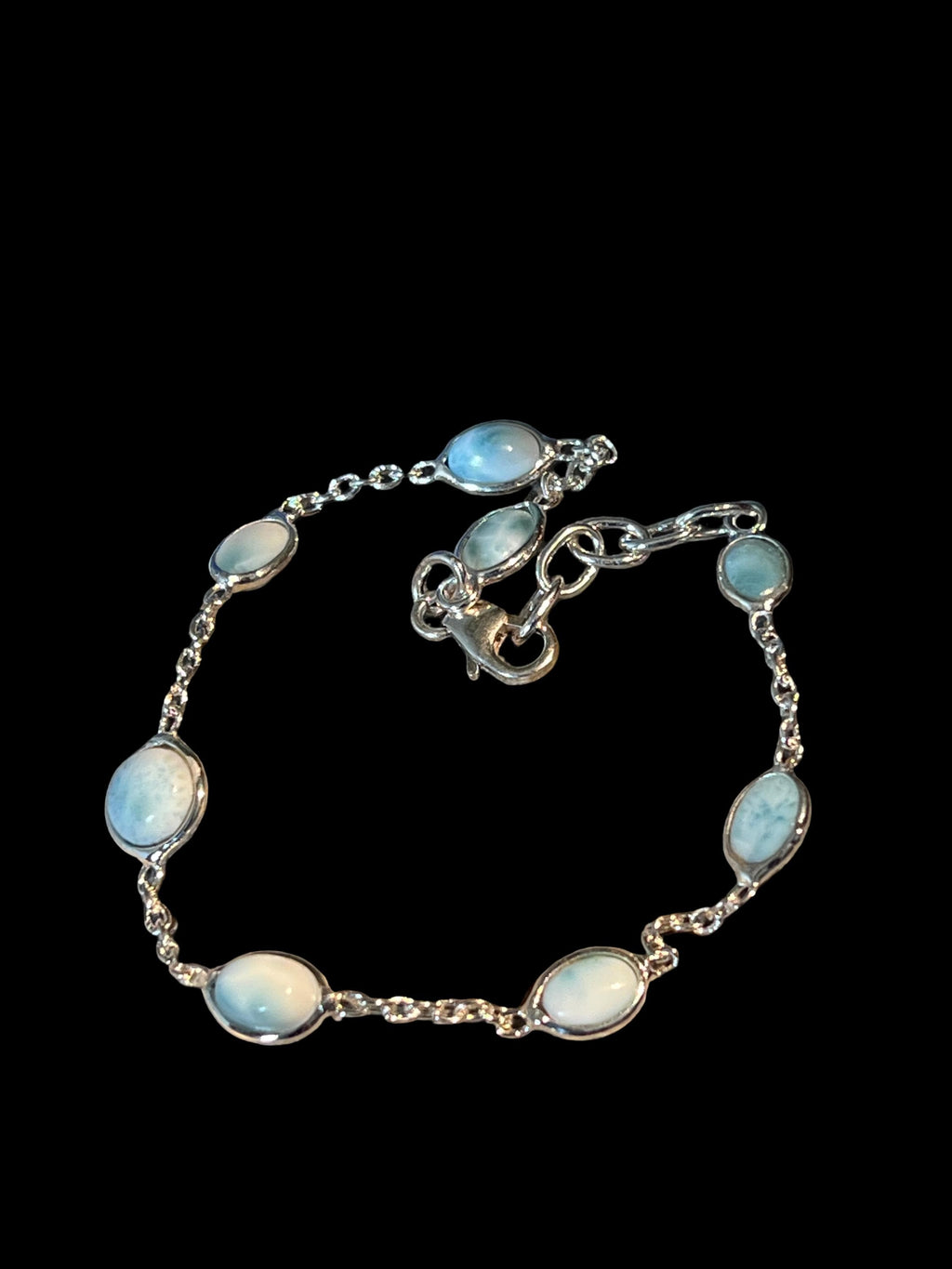 Echter Larimar Atlantis Tagespreis als Gliederarmband Serlingsilber