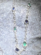 Smaragd und Saphire im Sterlingsilber Armband