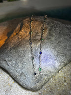 Smaragd und Saphire im Sterlingsilber Armband