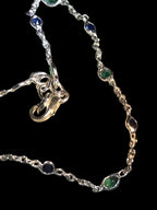 Smaragd und Saphire im Sterlingsilber Armband