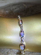 Australische Märchenbilder Boulder Opal Sterlingsilber Armband Goldvermeil Fassung 5micron deutsche Handarbeit