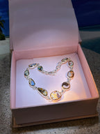 Australische Märchenbilder Boulder Opal Sterlingsilber Armband Goldvermeil Fassung 5micron deutsche Handarbeit
