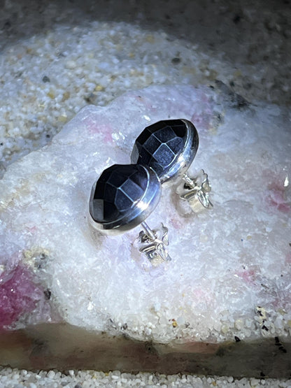 Wochenend Preis Hämatit Ohrstecker in Sterlingsilber