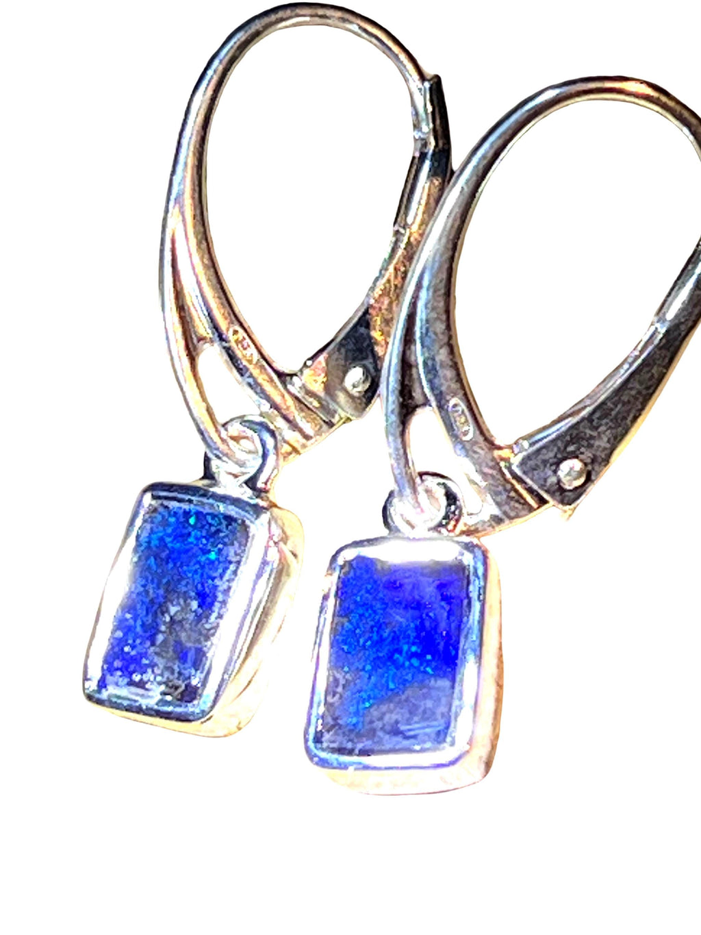 Boulder Opal Tagespreis  Sterlingsilber Ohrringe deutsche Qualitätsarbeit