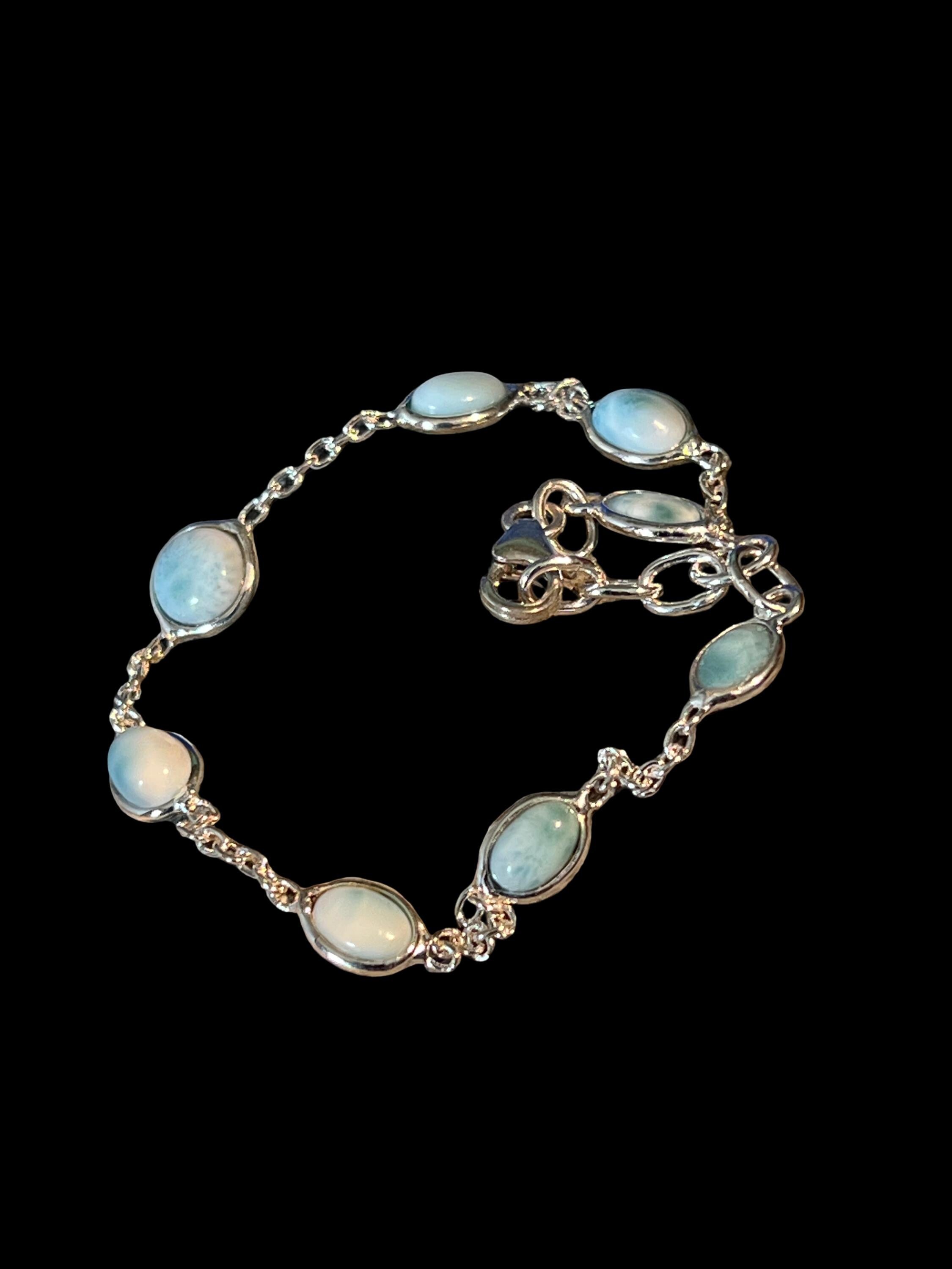 Echter Larimar Atlantis Tagespreis als Gliederarmband Serlingsilber