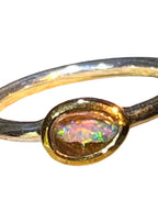 Boulderopal Tagespreis  für gute Laune in 18Kt Goldvermeil Ring in Silber deutsche Handarbeit