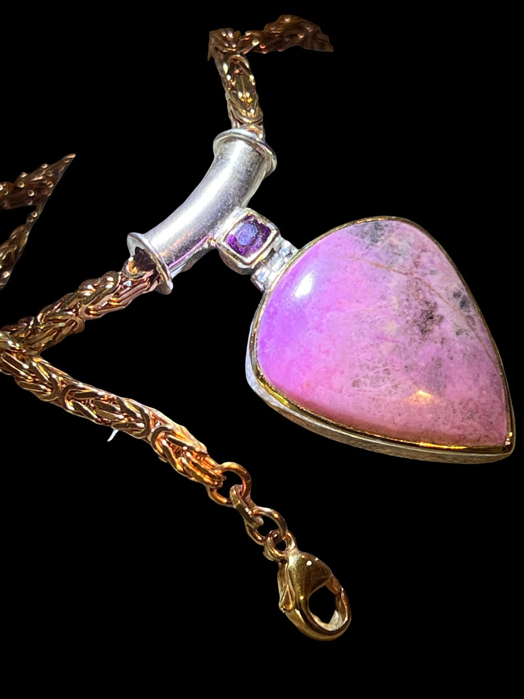 Pinkinspiration 18kt Goldvermeil Anhänger Sterlingsilber Kette vergoldet