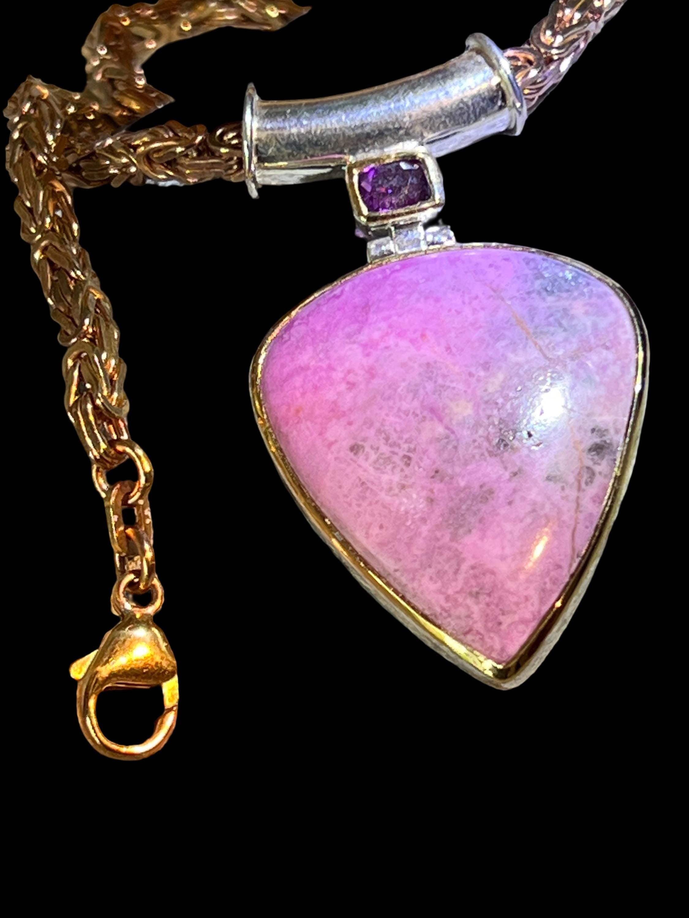 Pinkinspiration 18kt Goldvermeil Anhänger Sterlingsilber Kette vergoldet
