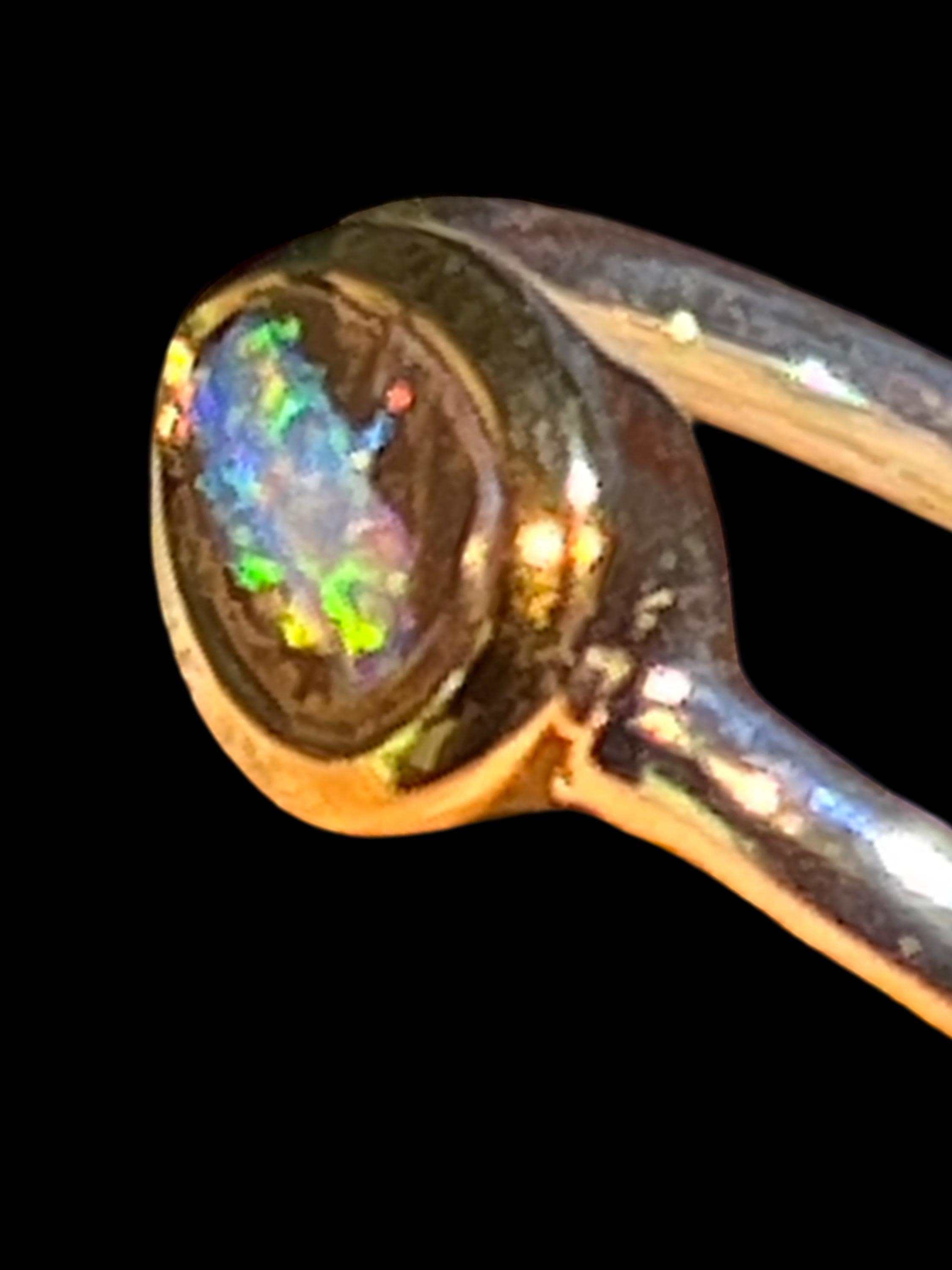 Boulderopal Tagespreis  für gute Laune in 18Kt Goldvermeil Ring in Silber deutsche Handarbeit