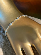 Aquamarin jeden Tag schön Sterlingsilber Armband deutsche Qualitätsarbeit