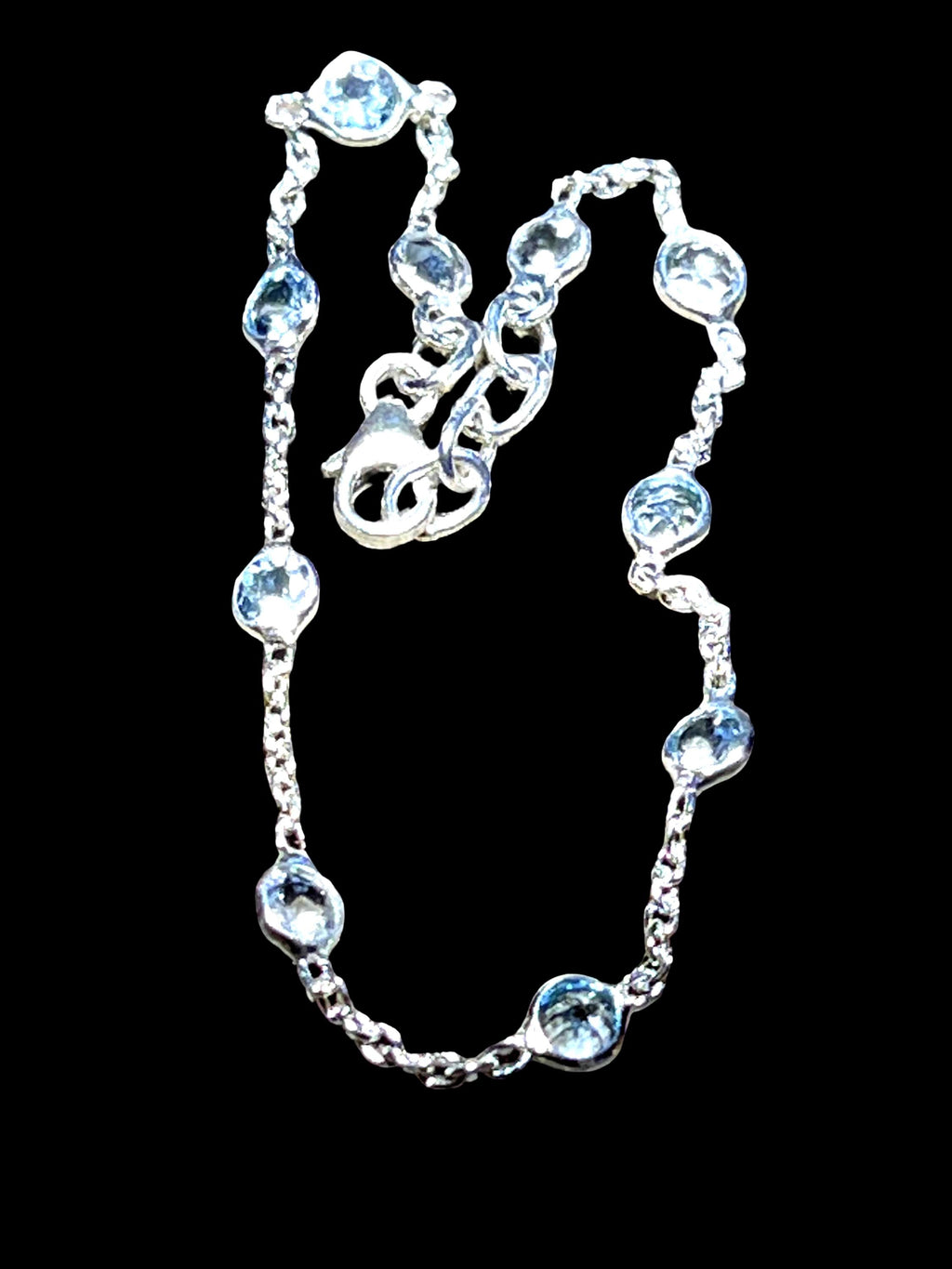 Aquamarin jeden Tag schön Sterlingsilber Armband deutsche Qualitätsarbeit
