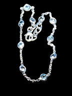 Aquamarin jeden Tag schön Sterlingsilber Armband deutsche Qualitätsarbeit