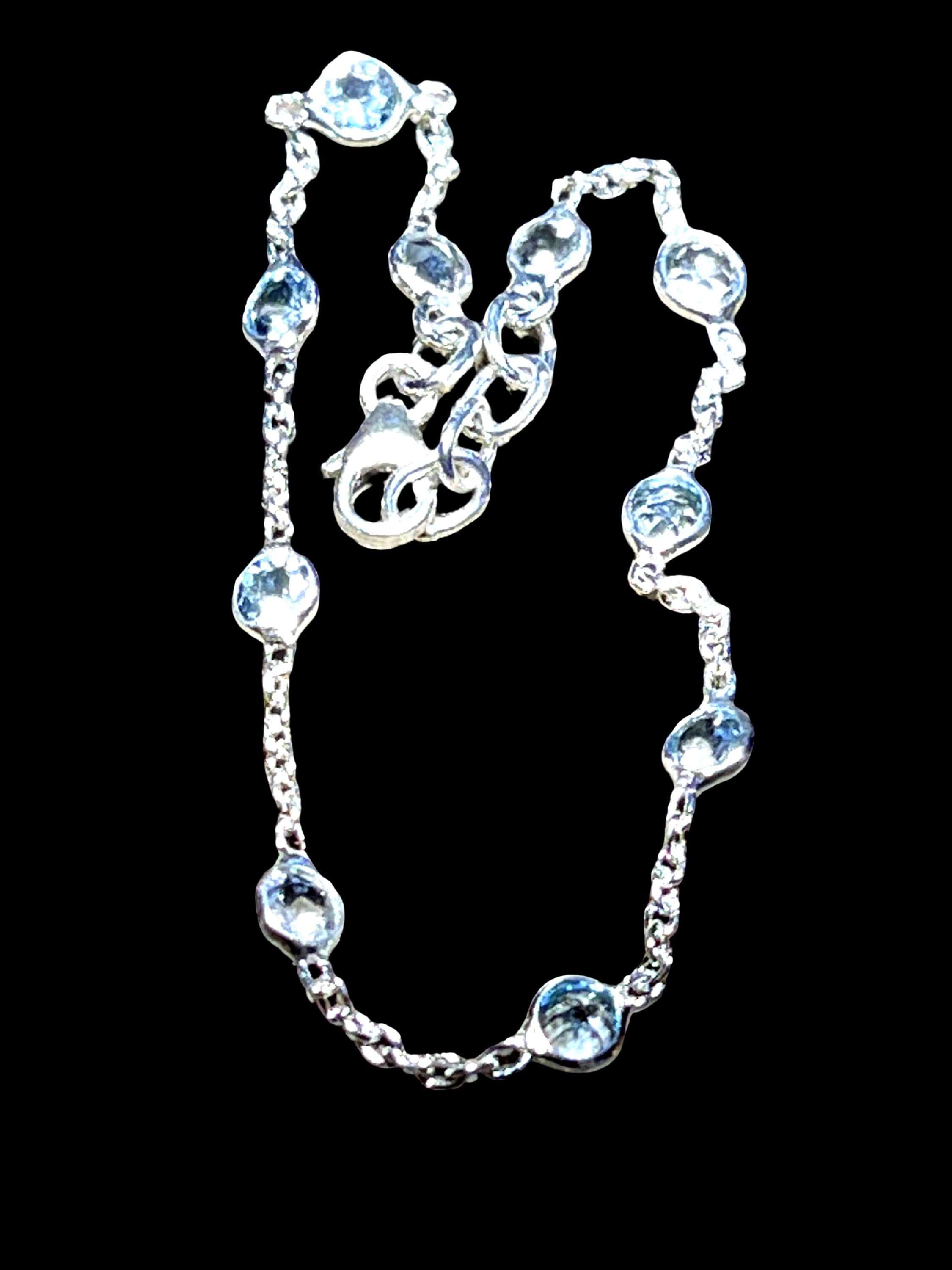 Aquamarin jeden Tag schön Sterlingsilber Armband deutsche Qualitätsarbeit