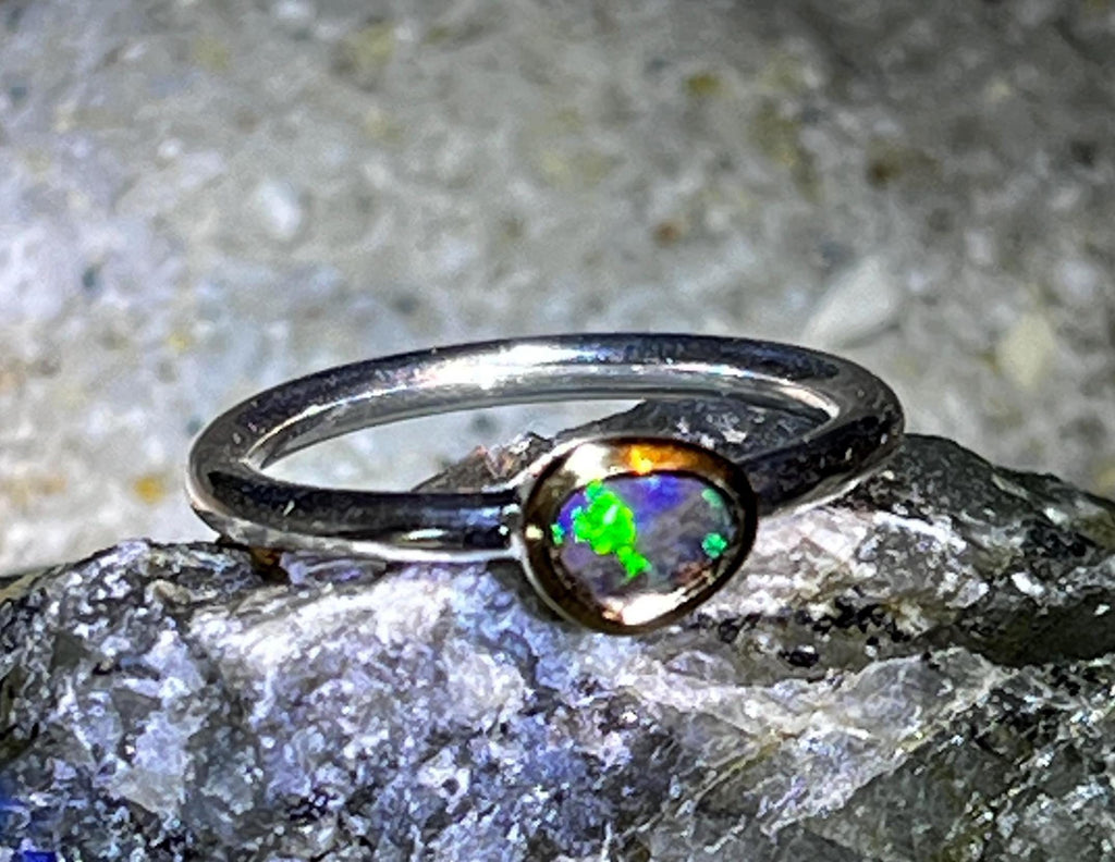 Boulderopal Tagespreis l Glücksstern Südsee Türkis in 18Kt Goldvermeil Ring in Silber deutsche Qualitätsarbeit