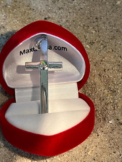 Opal Silber Kreuz stark orthodox sehr massiv und groß deutsche deutsche Qualitätsarbeit