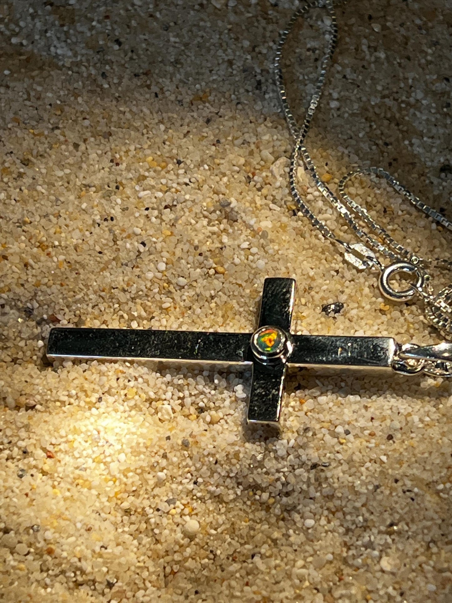 Opal Silber Kreuz stark orthodox sehr massiv und groß deutsche deutsche Qualitätsarbeit