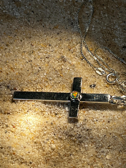 Opal Silber Kreuz stark orthodox sehr massiv und groß deutsche deutsche Qualitätsarbeit