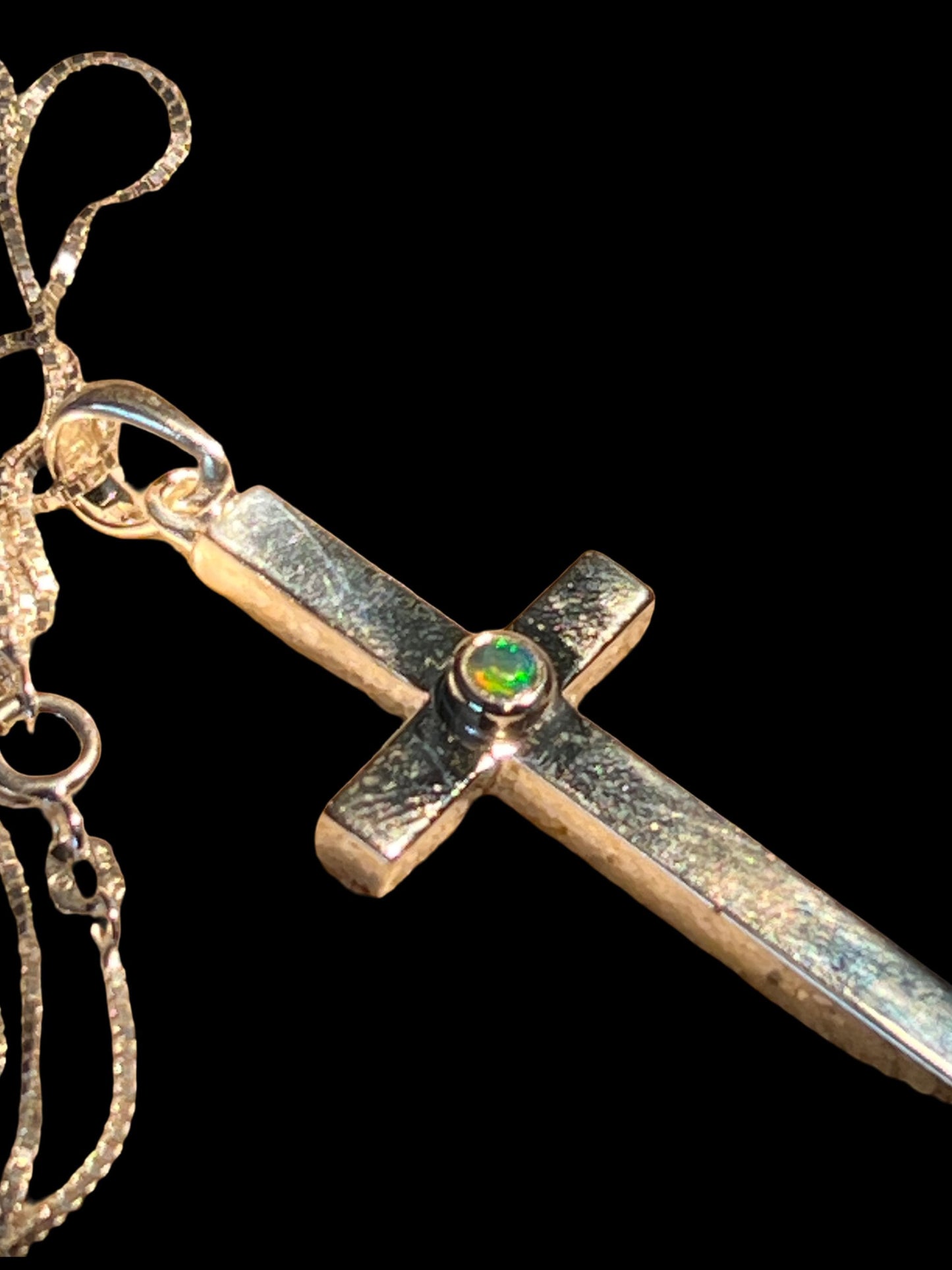 Opal Silber Kreuz stark orthodox sehr massiv und groß deutsche deutsche Qualitätsarbeit
