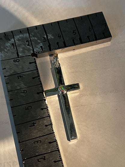 Opal Silber Kreuz stark orthodox sehr massiv und groß deutsche deutsche Qualitätsarbeit