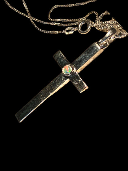 Opal Silber Kreuz stark orthodox sehr massiv und groß deutsche deutsche Qualitätsarbeit