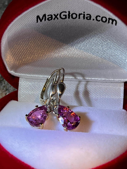 Paraiba Turmalin Rubellit in 18 Karat Goldvermeil Krappenfassung