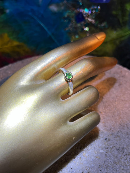 Mein PreisTsavorit Ringe 18Kt Goldvermail Fassung in Sterlingsilber