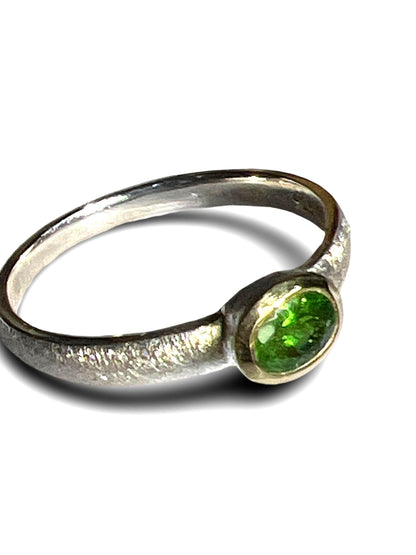 Mein PreisTsavorit Ringe 18Kt Goldvermail Fassung in Sterlingsilber