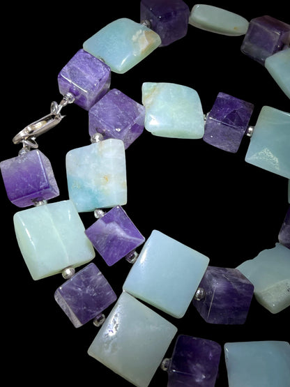Amethyst und Andenopal Collier