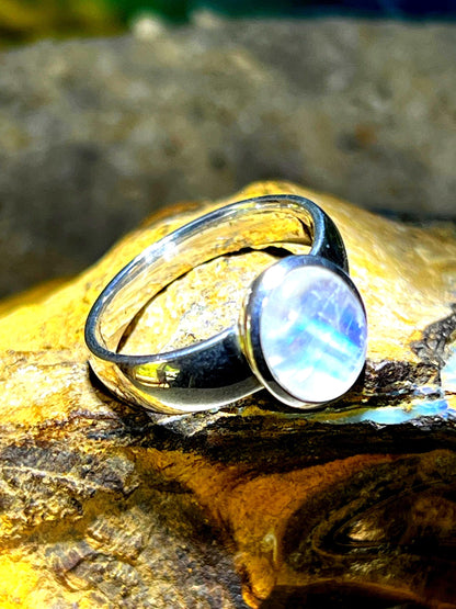 Mein Preis Mondstein Meeresfarbe in Sterlingsilber