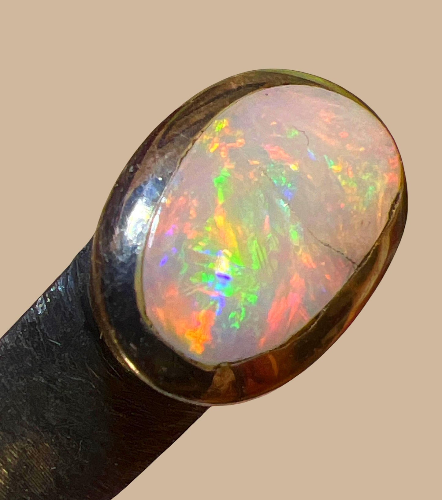 Mein Preis Edelopal Ring  in geschwärztem Sterlingsilber