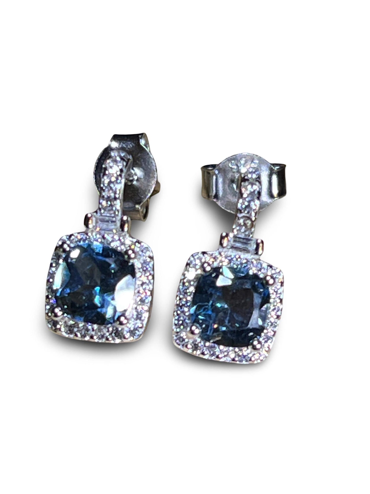 London Blue Topaz Ohrstecker in Sterling Silber